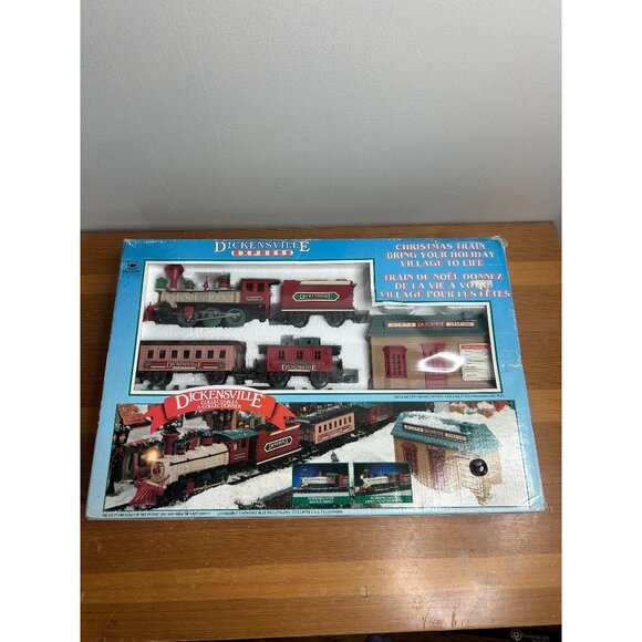 1990s vintage new bright dickensville collectable Christmas train UNTESTED - Picture 1 of 9